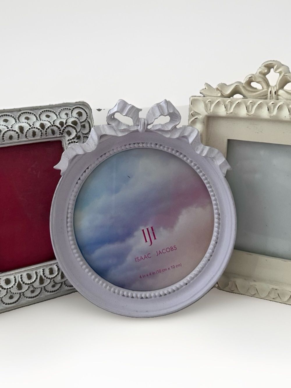 3 ornate mini picture frames 4x4 2.5x3.5
